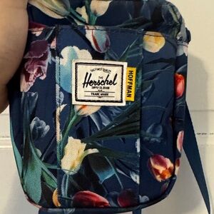 Herschel Supply Company Navy Floral Crossbody Pouch